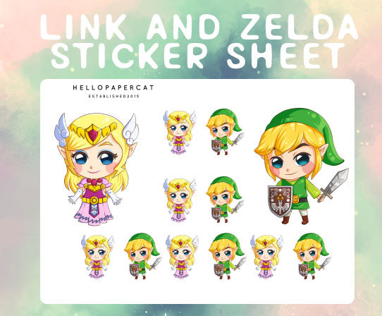 L and Z inspired sticker sheet