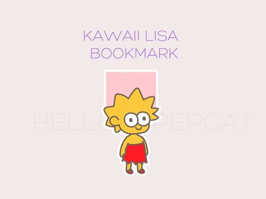 Kawaii girl inspired magnetic bookmark