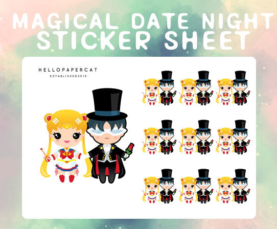 Magical date night sticker sheet