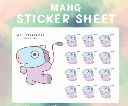 Mang sticker sheet