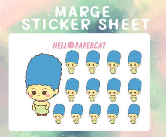 Marge sticker sheet