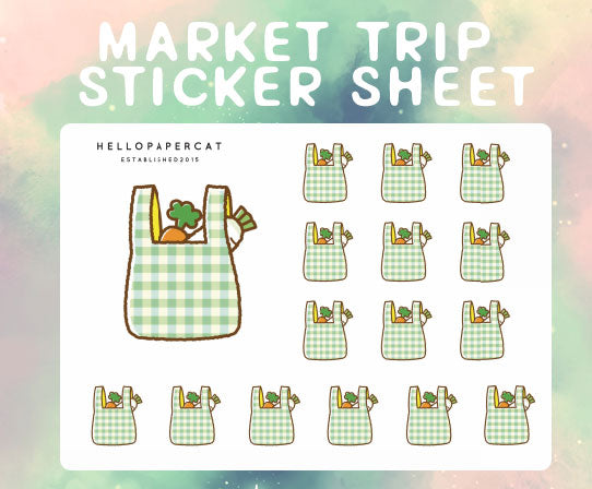 Market Trip sticker sheet