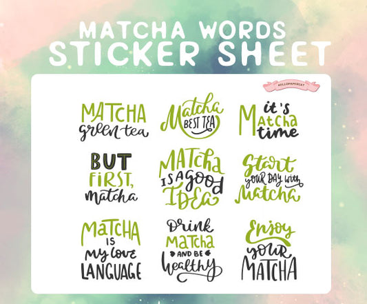 Matcha Lover sticker sheet