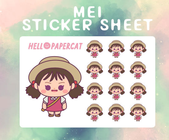 Mei sticker sheet