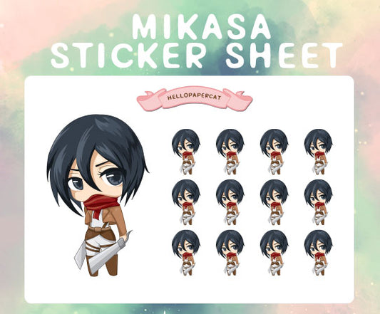 Mikasa sticker sheet