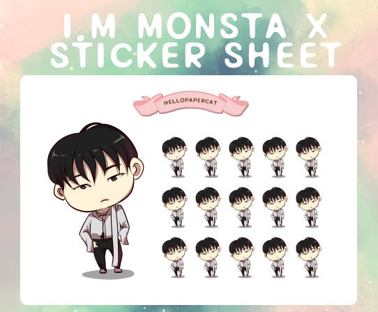 I.M Monsta X sticker sheet