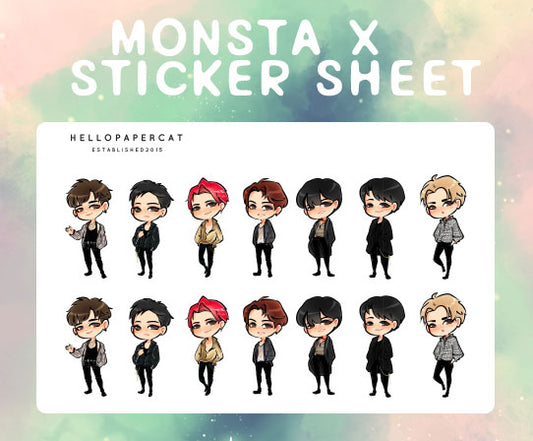 Monsta X sticker sheet