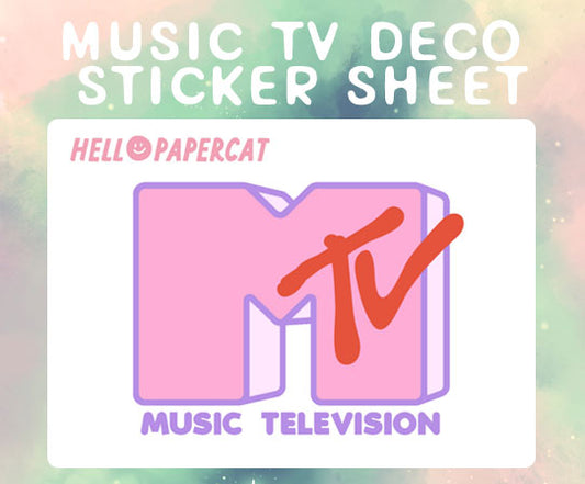 90s Music Television deco sticker