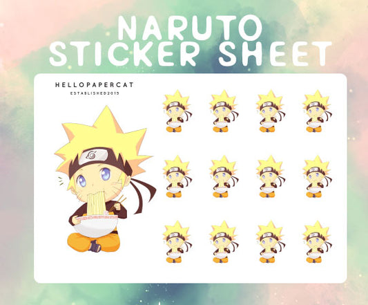 ninja boy inspired sticker sheet