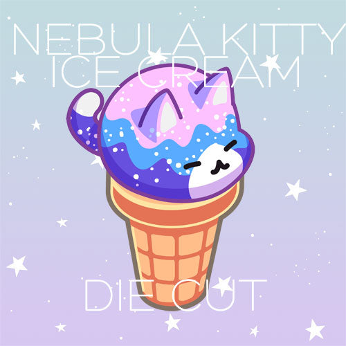 Nebula Kitty ice cream die cut