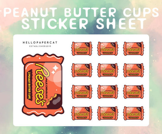 Peanut Butter Cups sticker sheet