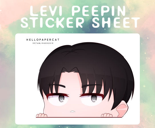 Levi Peeper Non Vinyl sticker sheet