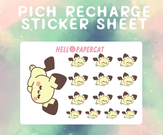 I need a recharge sticker sheet