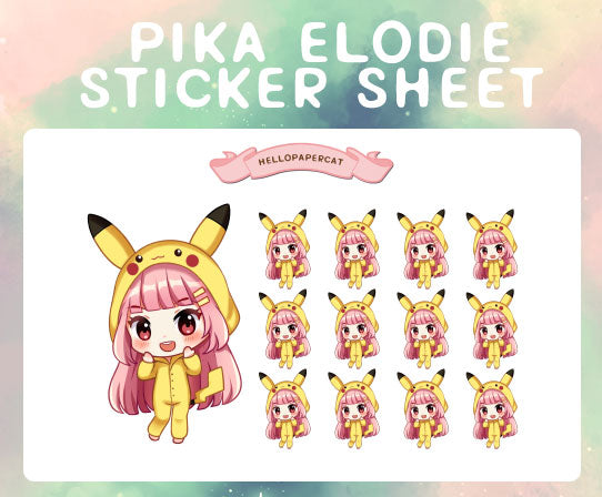 Pika Elodie sticker sheet