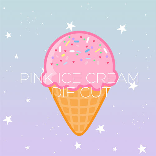 Pink Ice Cream die cut