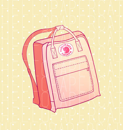 Pink Backpack digital diecut