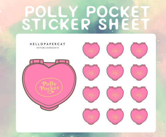 Polly Pocket sticker sheet