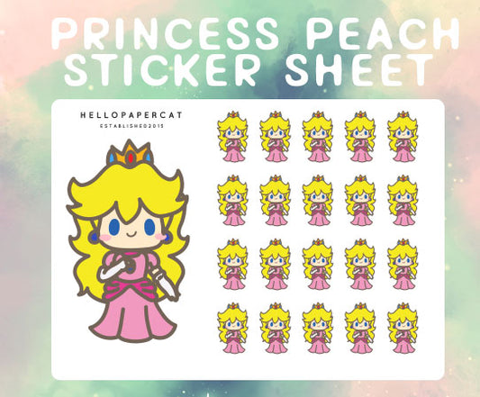 Princess inspired sticker sheet