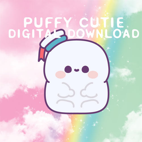 Puffy Cutie die cut digital download