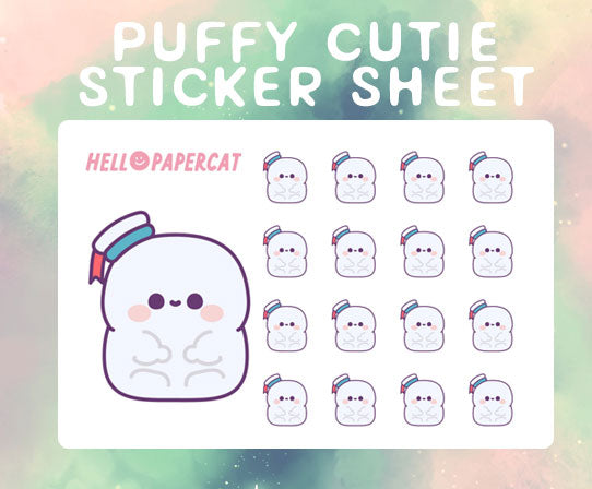 Puffy Cutie sticker sheet