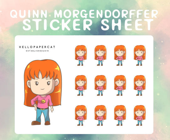 Quinn Morgendorffer sticker sheet