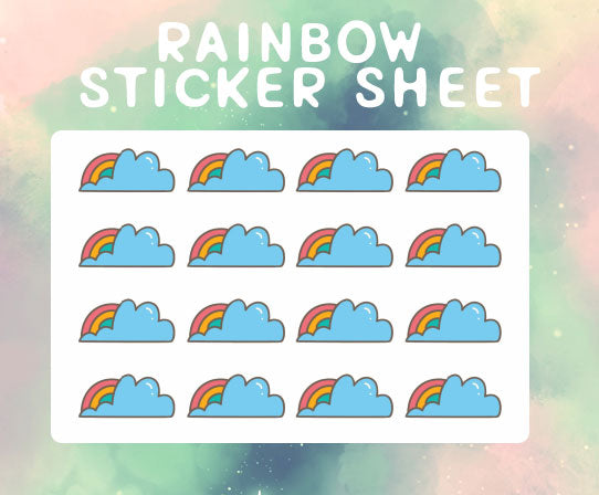 Rainbow sticker sheet