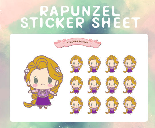 Rapunzel sticker sheet