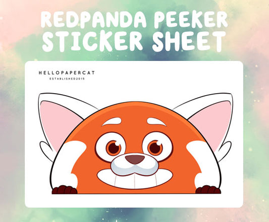 Red Panda planner peeker