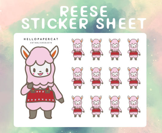 Reese sticker sheet