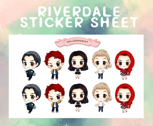 Mystery high school inspired sticker sheet