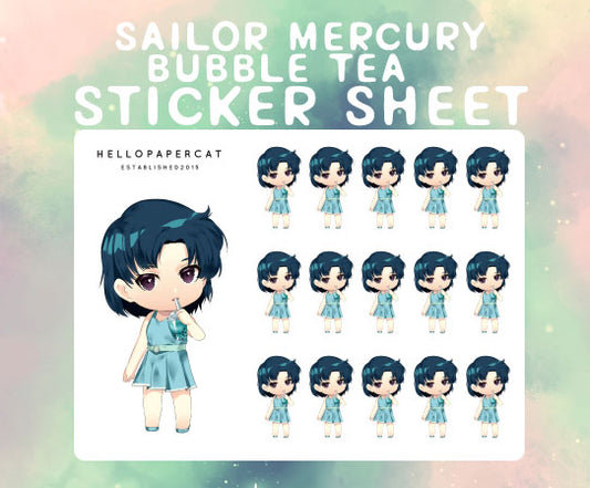 Mercury Boba sticker sheet