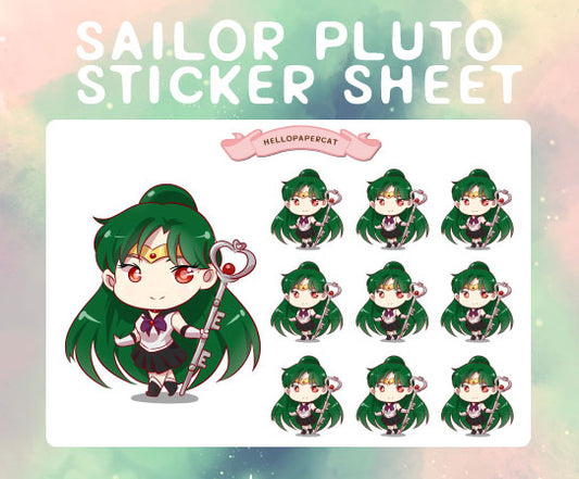 Pluto scout inspired sticker sheet