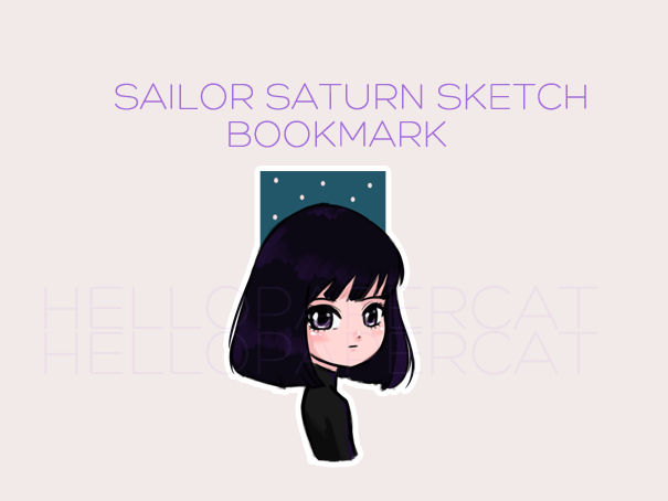 Saturn scout sketch inspired magnetic bookmark