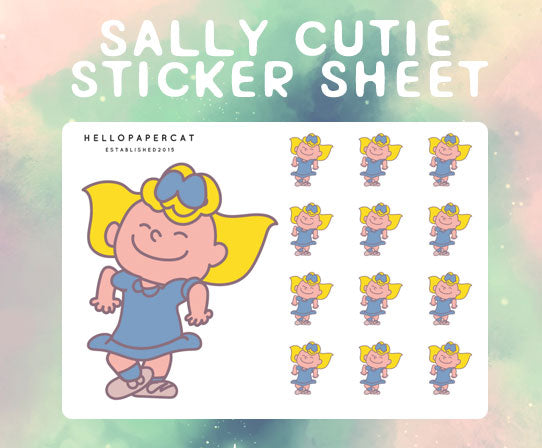 Sally Cutie sticker sheet