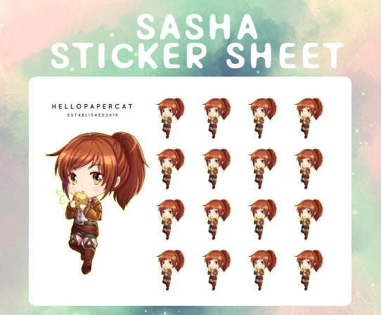 Sasha sticker sheet