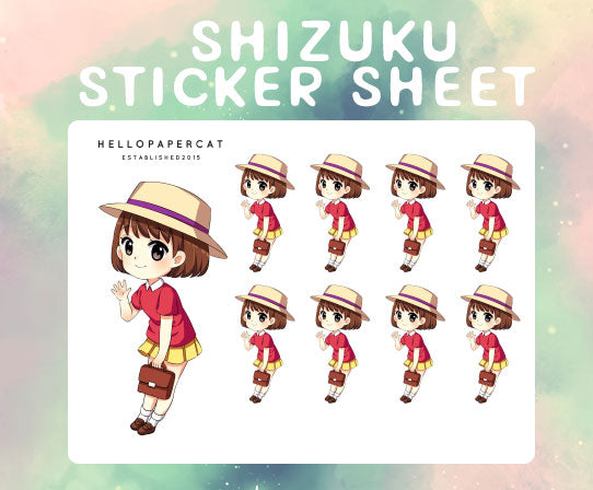 Shizuku - whispers of the heart inspired sticker sheet