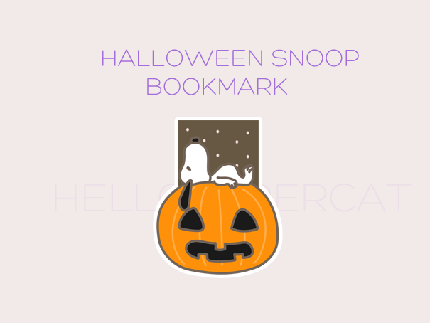 Halloween Snoop magnetic bookmark