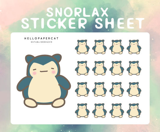 Sleepy cutie sticker sheet