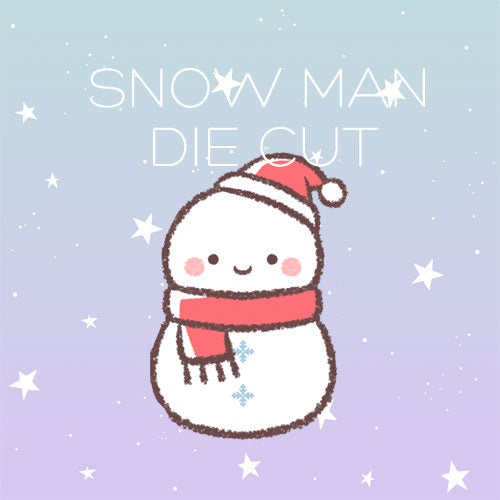 Crayon Snowman die cut