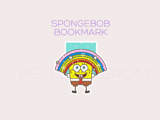 Sponge cutie inspired magnetic bookmark