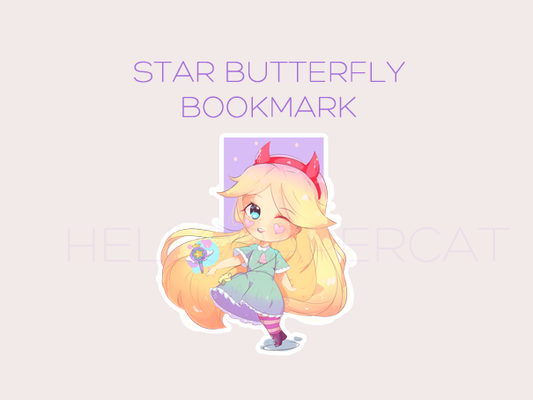Magical butterfly girl inspired magnetic bookmark