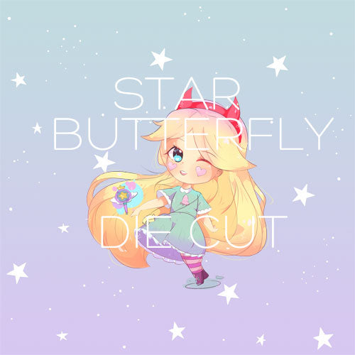Magical butterfly girl inspired  die cut