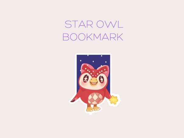 Star Owl magnetic bookmark