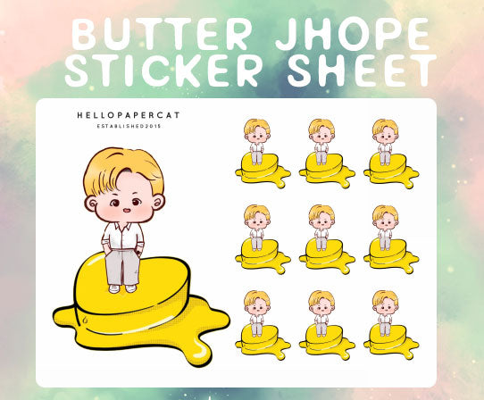 Butter Jhope sticker sheet