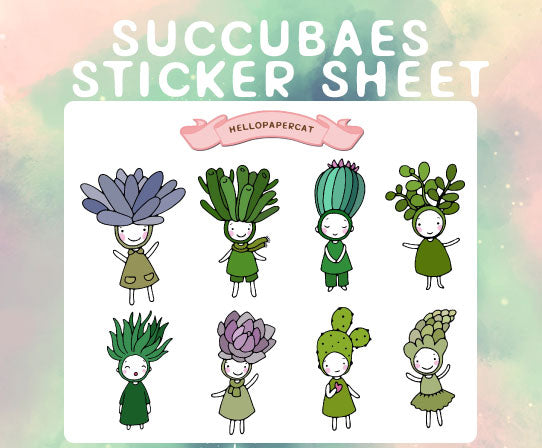 Succubaes sticker sheet