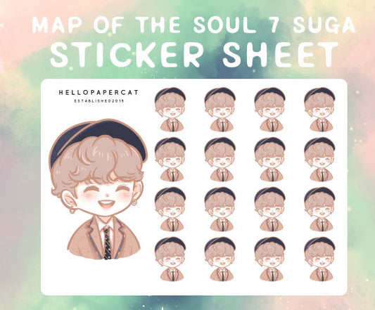 BTS map of the soul 7 Suga sticker sheet