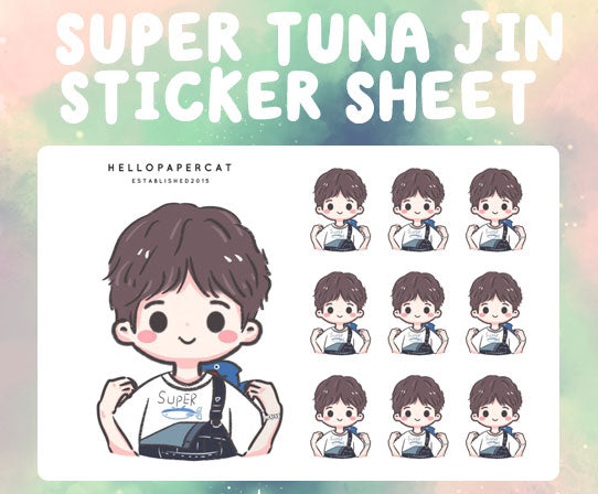 Super Tuna Jin sticker sheet