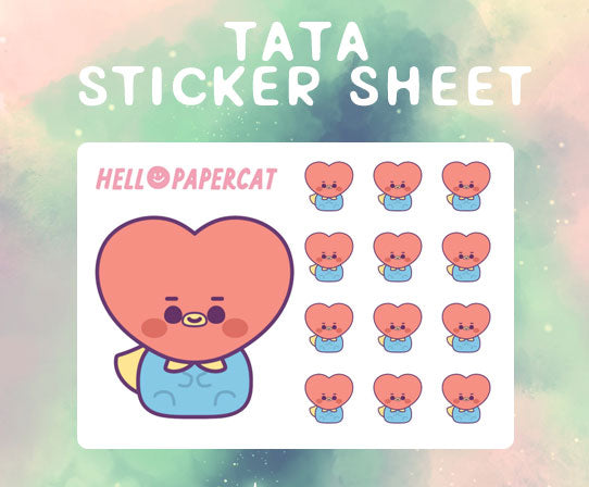 Tata sticker sheet
