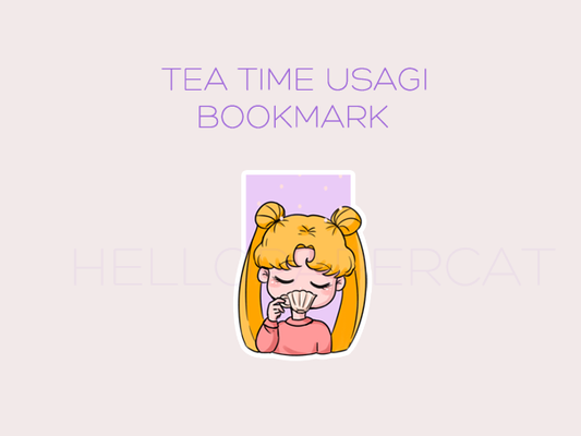 Tea Time Usagi magnetic bookmark