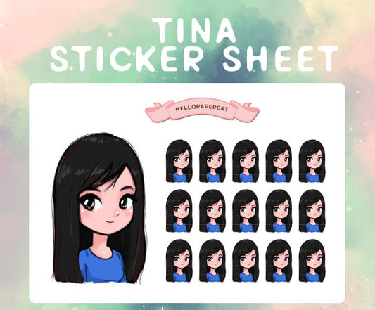 Tina sticker sheet